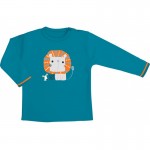tee-shirt-interlock-coton-bio-bleu-electrique-manches-longues-mini-lion